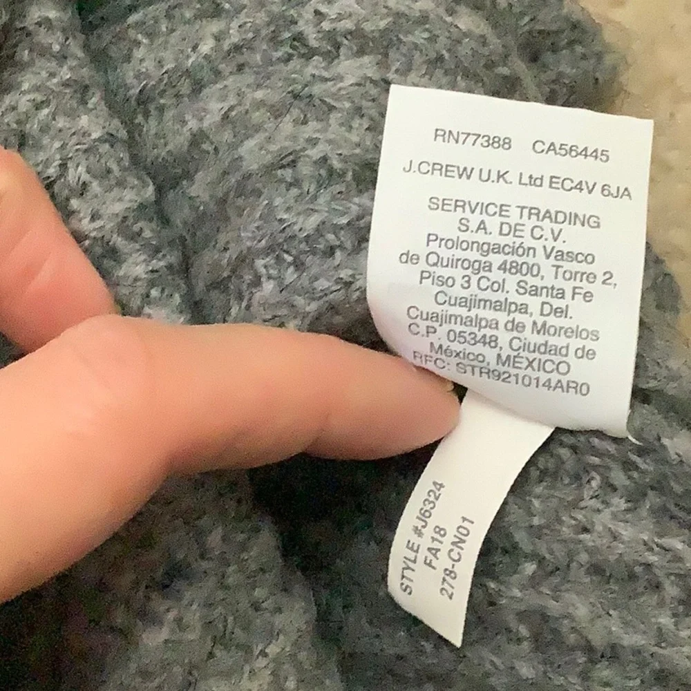 J.Crew Point Sur Cowl Neck Grey Sweater Size XXS-XS - Picture 6 of 6